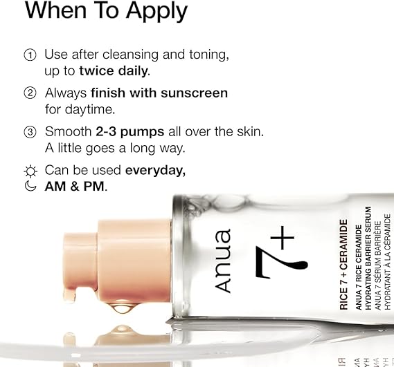 Anua 7 Rice Ceramide Hydrating Barrier Serum 50ml