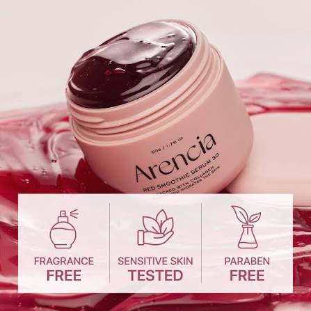 ARENCIA OVERNIGHT RED SMOOTHIE FACE MASK SERUM