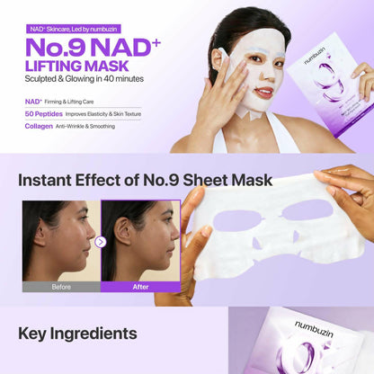 numbuzin No.9 NAD+ BIO Lifting-sil Full Face Mask