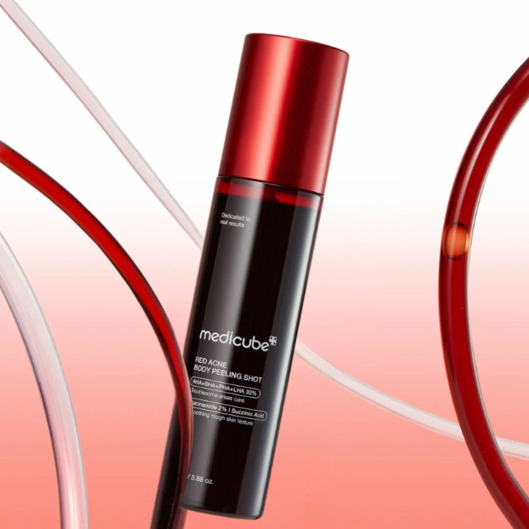 MEDICUBE RED BODY PEELING SHOT, STRAWBERRY SKIN BODY SPRAY CLEANSER