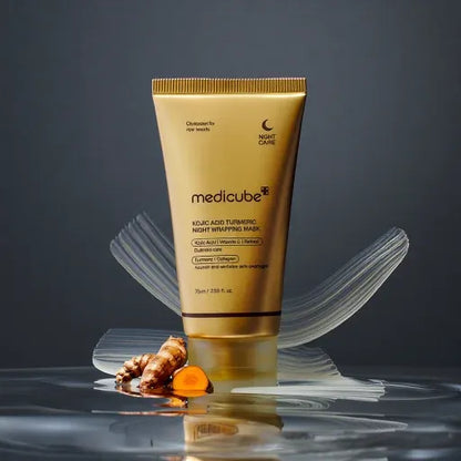 MEDICUBE KOJIC ACID TURMERIC NIGHT WRAPPING MASK – 75ML