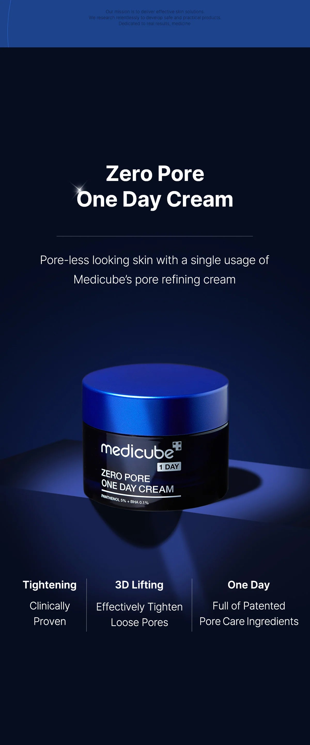 MEDICUBE ZERO PORE ONE DAY CREAM 50ML