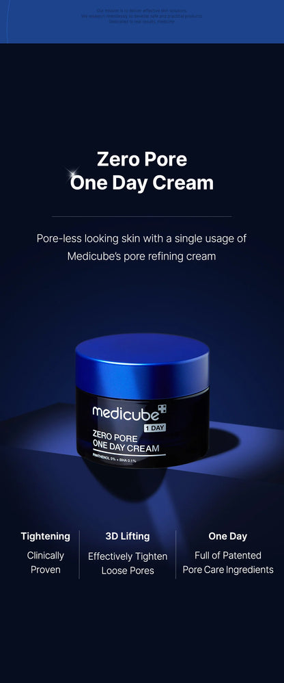 MEDICUBE ZERO PORE ONE DAY CREAM 50ML