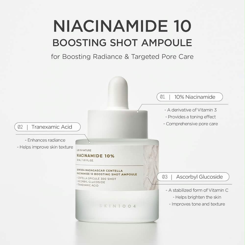 SKIN1004 Madagascar Centella Niacinamide 10 Boosting Shot Ampoule (30ml)