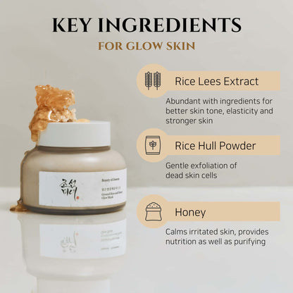 Beauty of Joseon Ground Rice and Honey Glow Mask | Brightening & Nourishing Wash-Off Mask