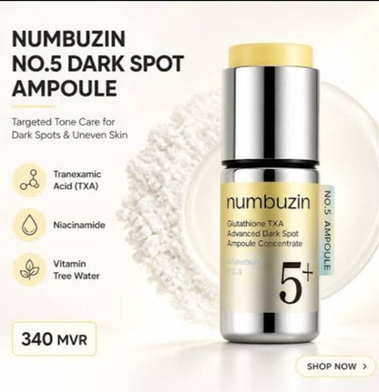 numbuzin No.5 Glutathione TXA Advanced Dark Spot Ampoule Concentrate