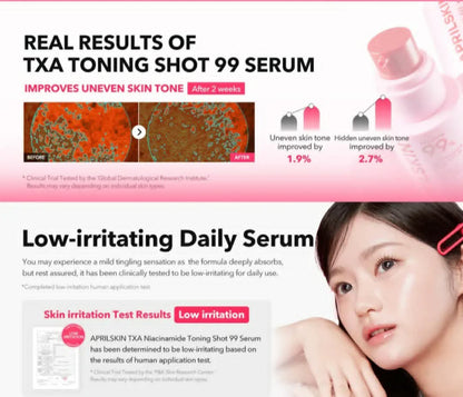 APRILSKIN TXA Niacinamide Toning Shot 99 Serum