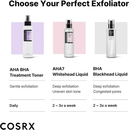 cosrx aha bha clarifying treatment toner 150ml
