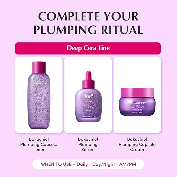 eqqualberry bakuchiol plumping capsule toner 150ml