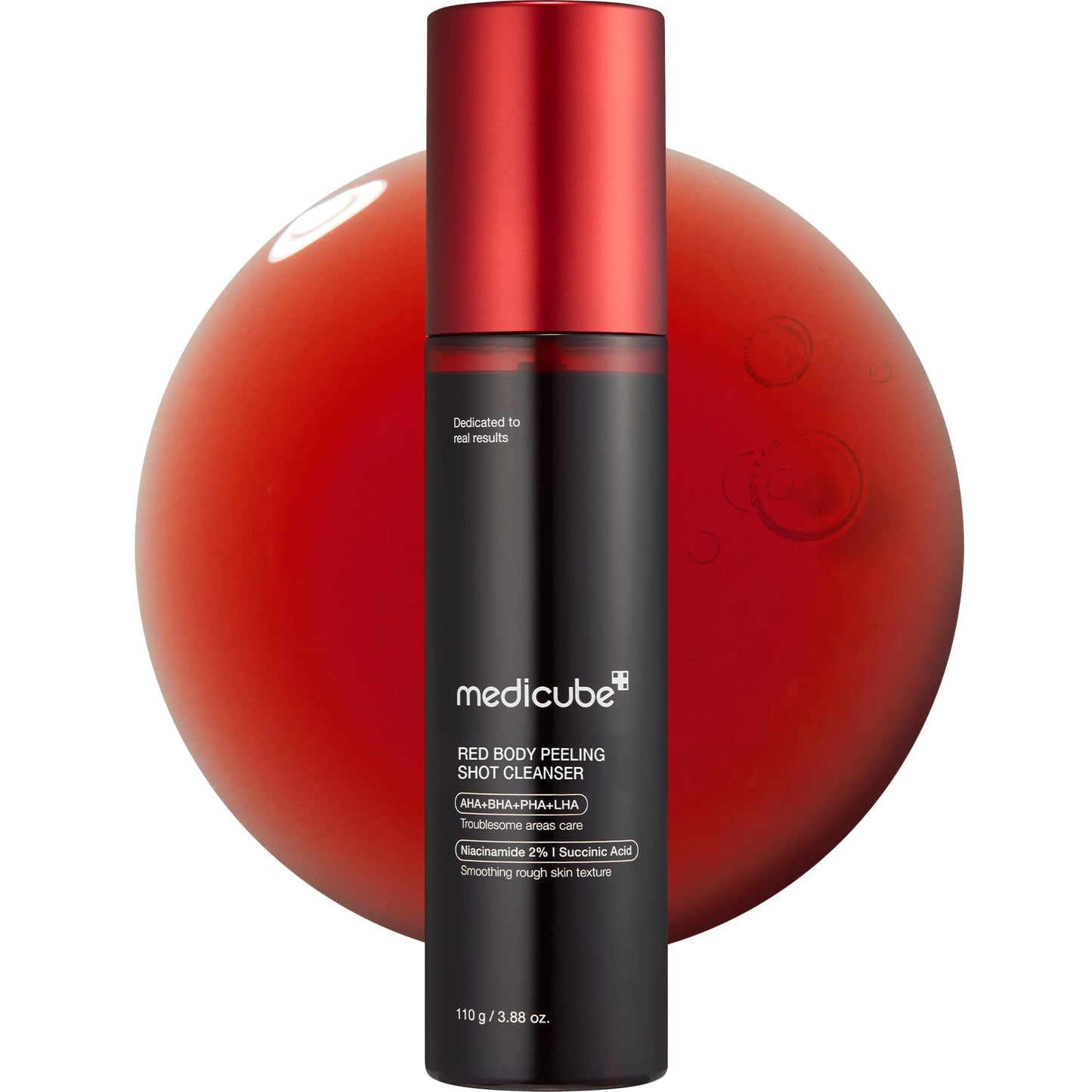 MEDICUBE RED BODY PEELING SHOT, STRAWBERRY SKIN BODY SPRAY CLEANSER