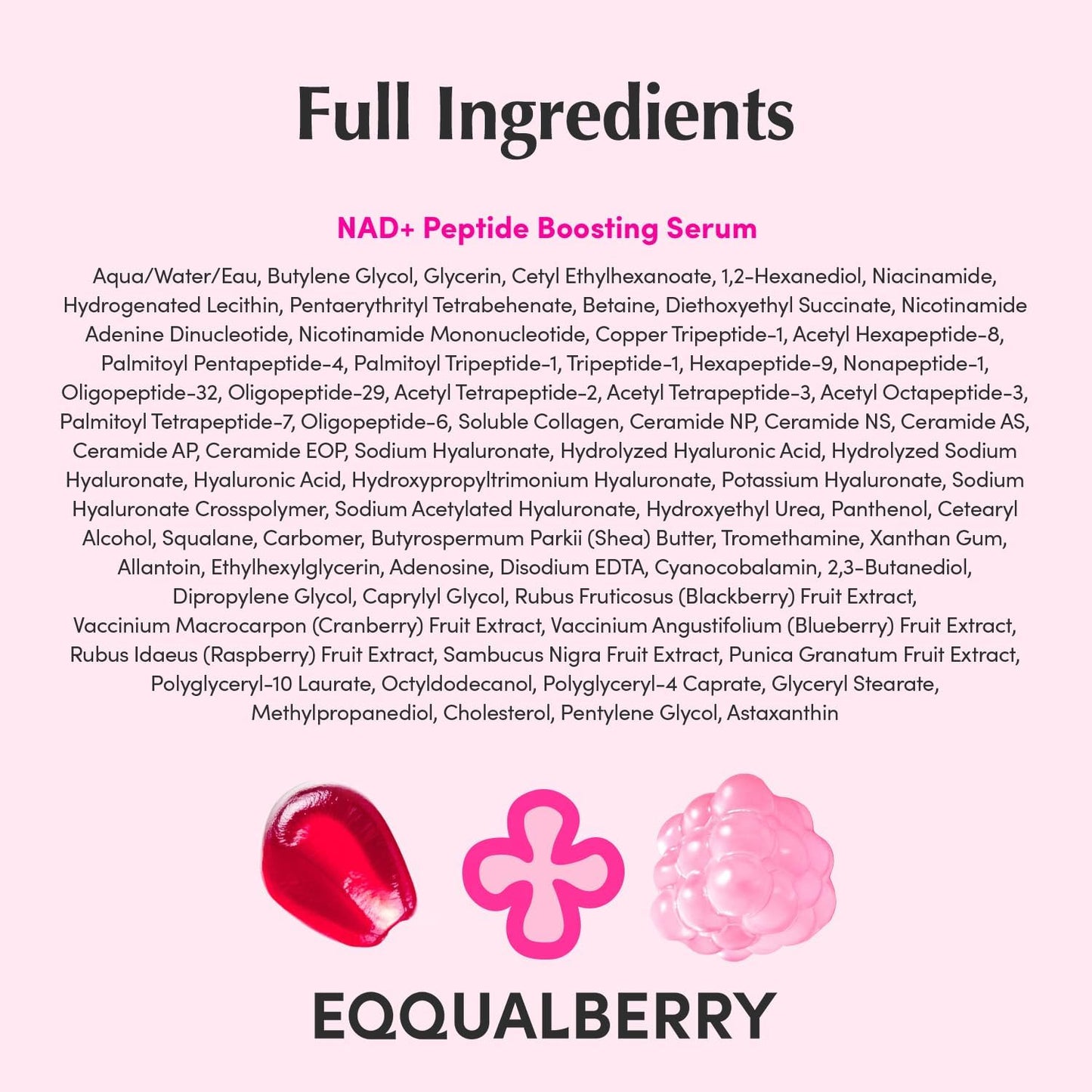 EQQUALBERRY NAD+ Peptide Boosting Smoothie Serum 30ml