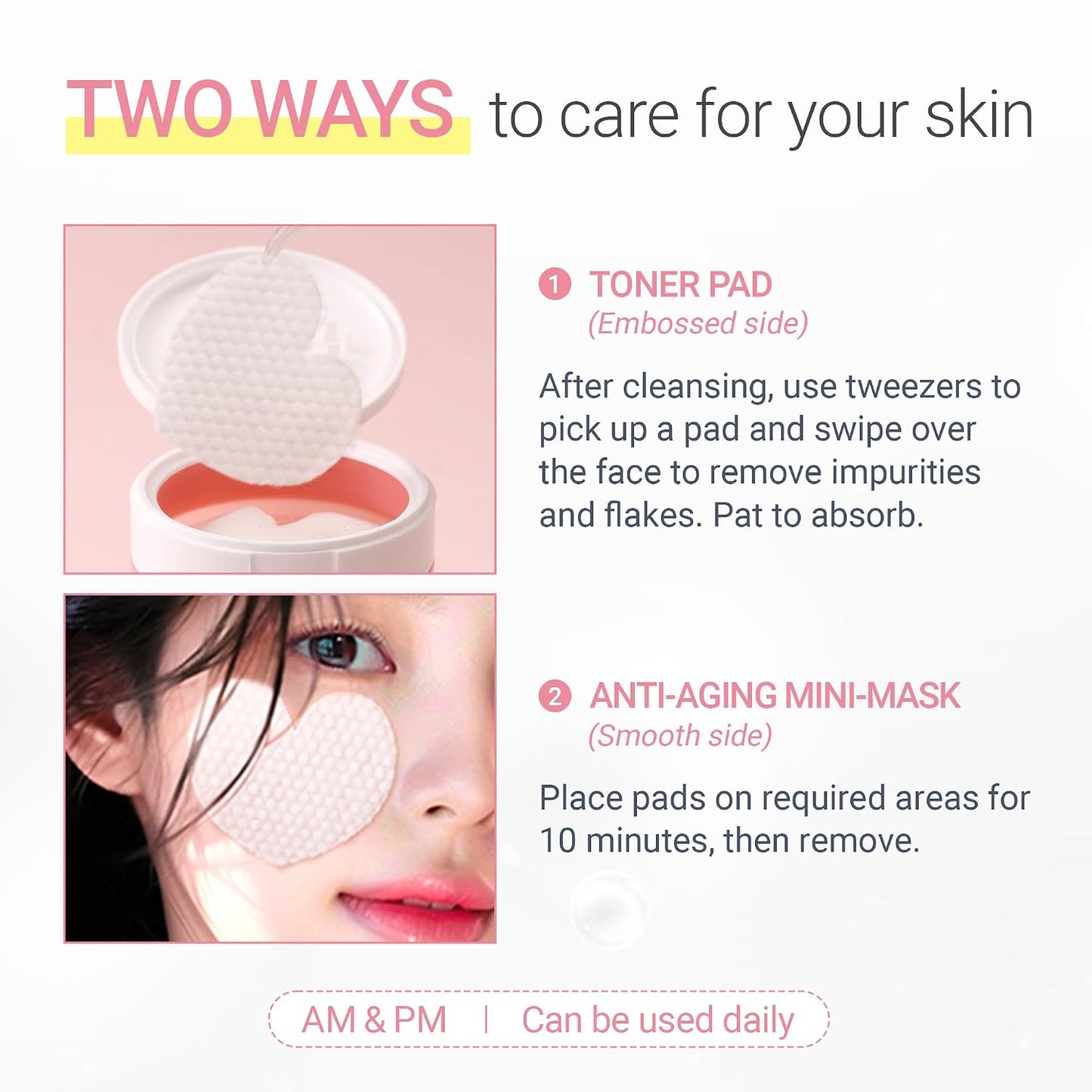 TENZERO Pink Hyaluronic Acid Niacinamide Serum Heart Pad
