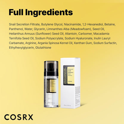 Cosrx Eye Cream Advanced Snail Radiance Dual Essence 80ml