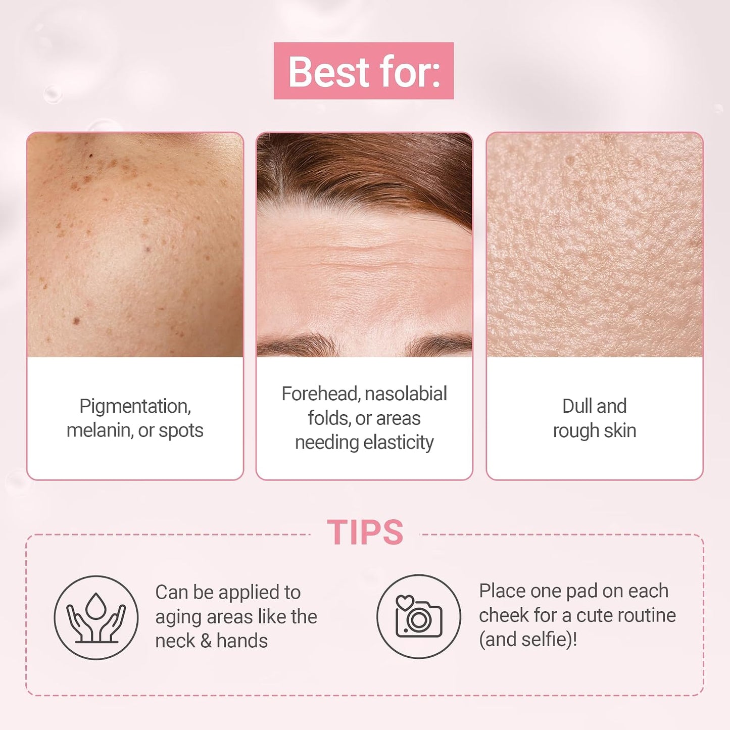 TENZERO Pink Hyaluronic Acid Niacinamide Serum Heart Pad