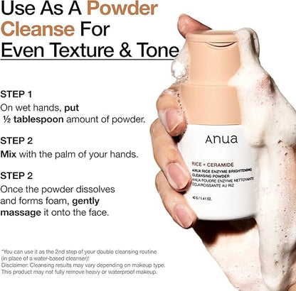 ANUA Rice Enzyme Brightening Cleansing Powder 40g