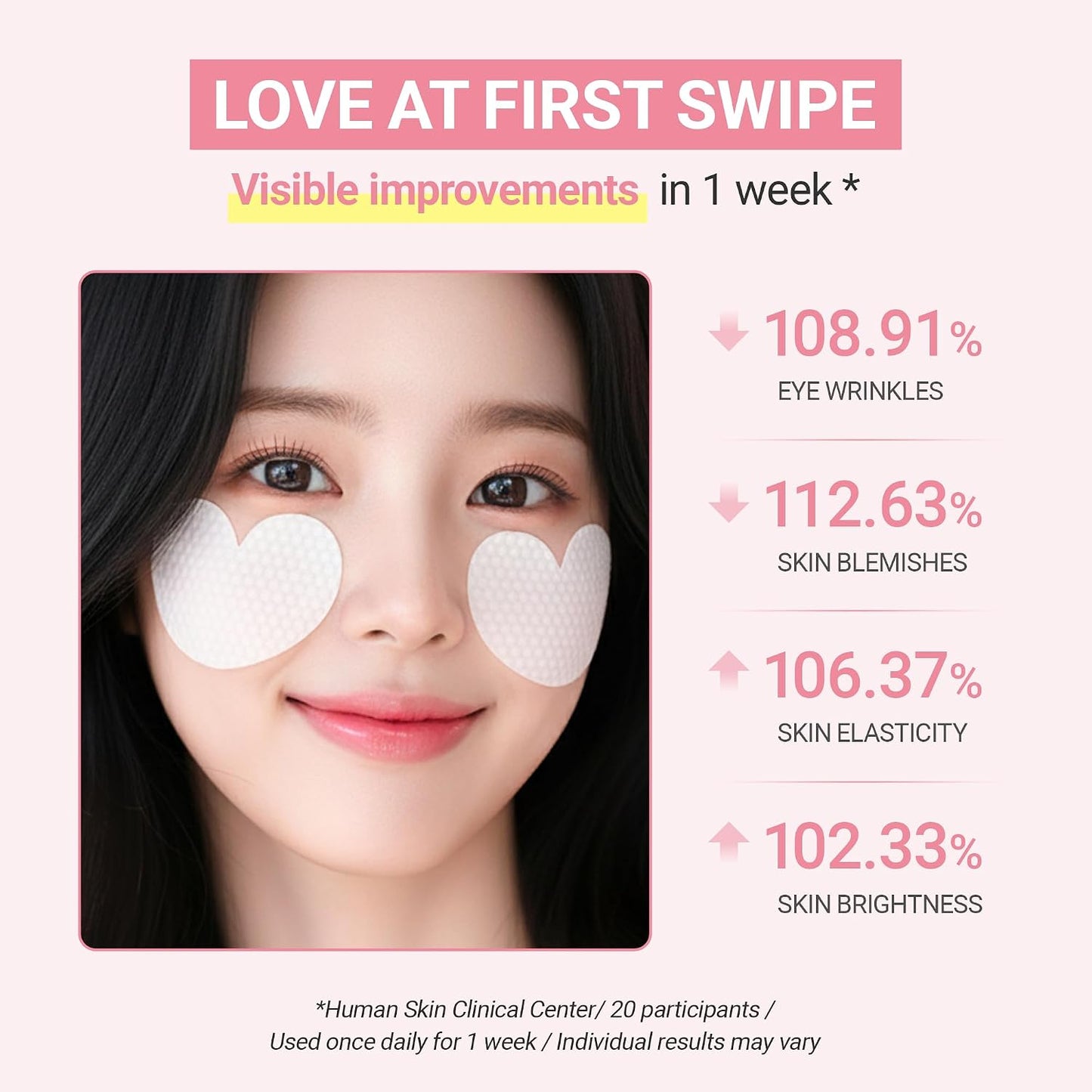 TENZERO Pink Hyaluronic Acid Niacinamide Serum Heart Pad