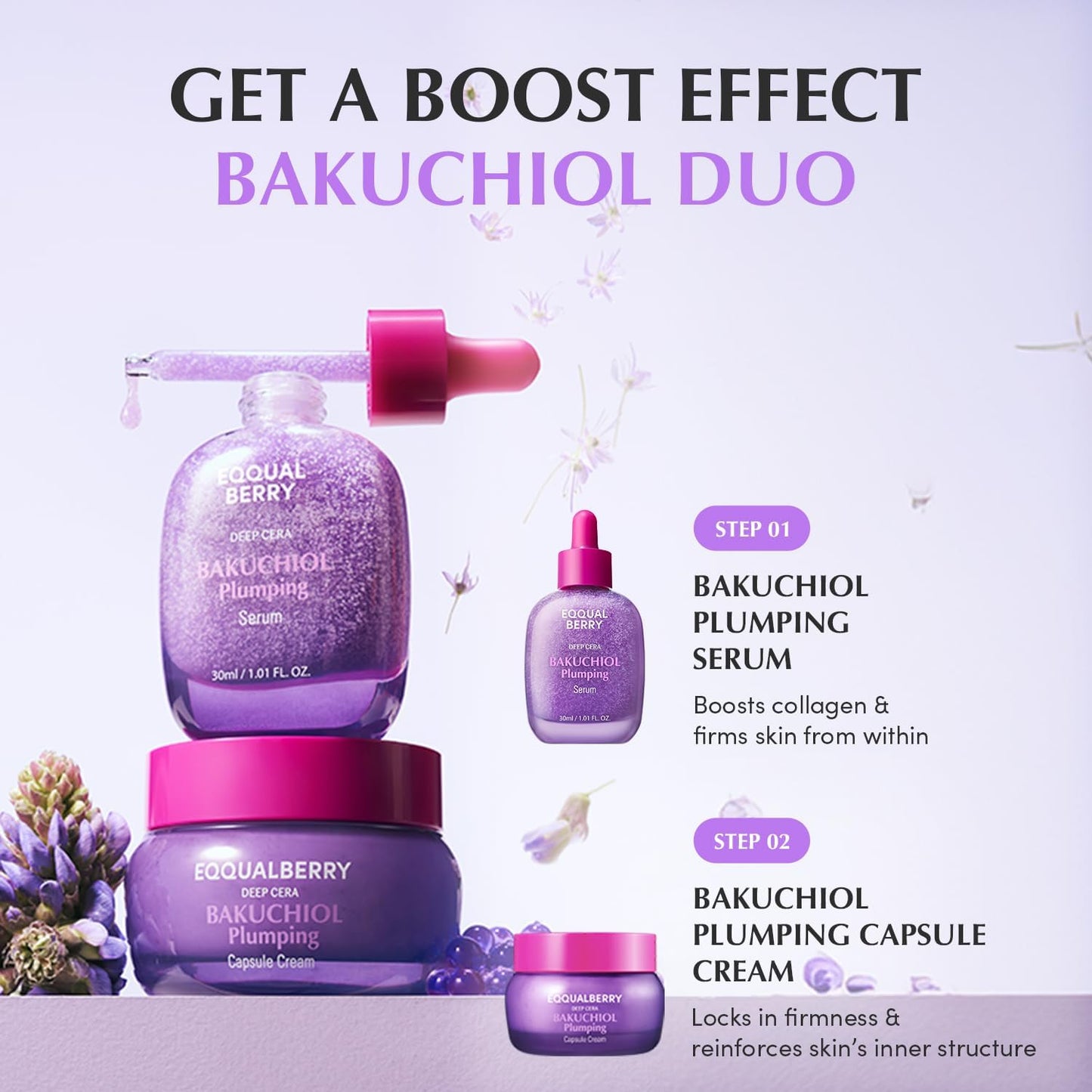 Eqqual Berry Deep Cera Bakuchiol Plumping Serum 30ml