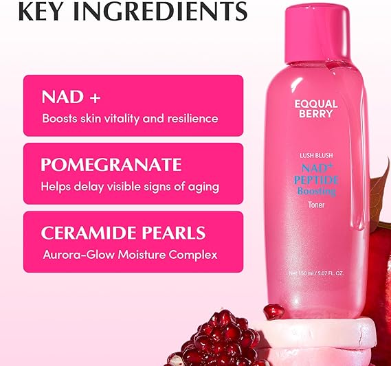 EQQUALBERRY LUSH BLUSH NAD+ PEPTIDE Boosting Toner 150ML