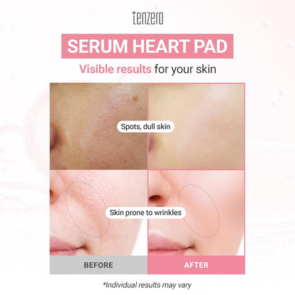TENZERO Pink Hyaluronic Acid Niacinamide Serum Heart Pad