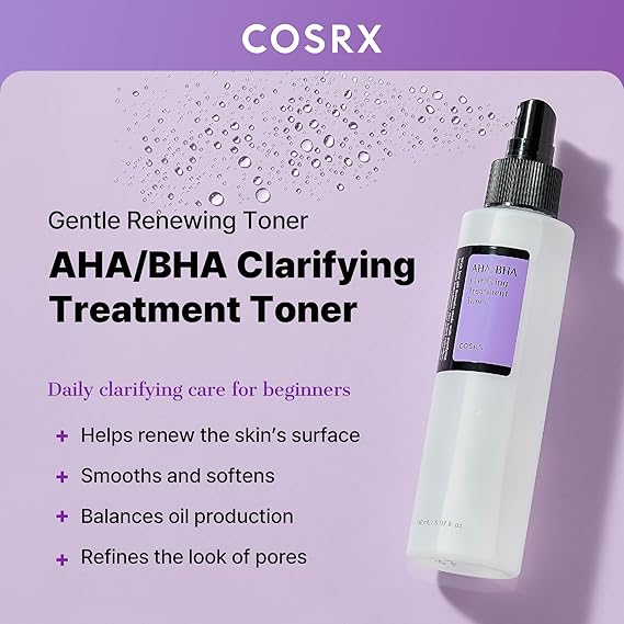 cosrx aha bha clarifying treatment toner 150ml