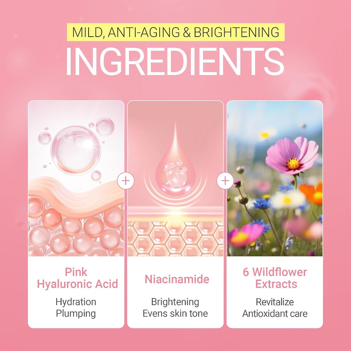 TENZERO Pink Hyaluronic Acid Niacinamide Serum Heart Pad