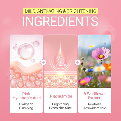 TENZERO Pink Hyaluronic Acid Niacinamide Serum Heart Pad