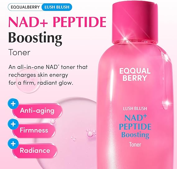EQQUALBERRY LUSH BLUSH NAD+ PEPTIDE Boosting Toner 150ML