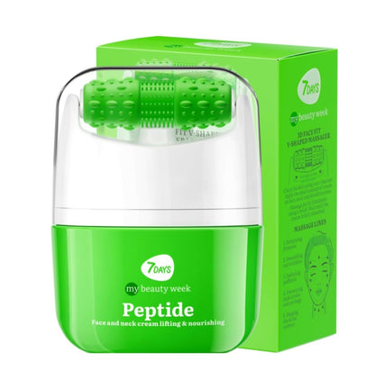 7Days My Beauty Week Peptide Face and Neck Cream with V-Shaped Facial Massager for Nourishing and Firming Skin