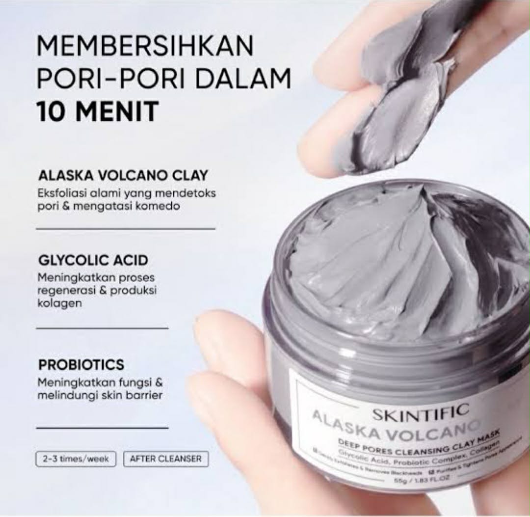 SKINTIFIC Alaska Volcano Clay Deep Pores Cleansing Clay Mask 55g