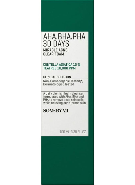 SOME BY MI AHA.BHA.PHA 30 Days Miracle Acne Clear Foam 100ml