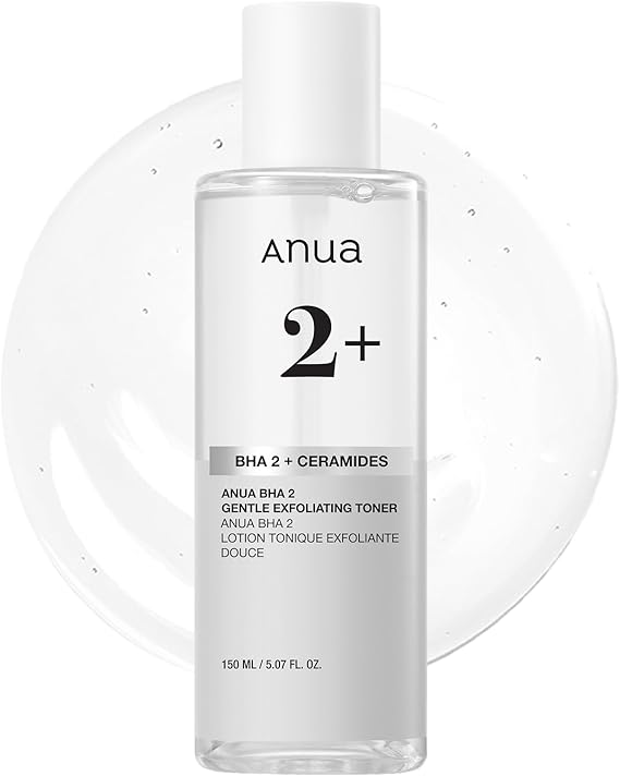 ANUA BHA 2 Gentle Exfoliating Toner 150ml for clogged pores, oily skin, blackheads, and uneven texture