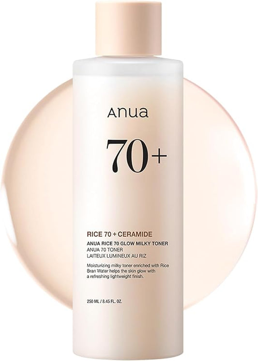 ANUA Rice 70 Glow Milky Toner 250ml hydrating and brightening Korean toner for glowing skin