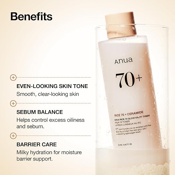 ANUA RICE 70 GLOW MILKY TONER 250ml