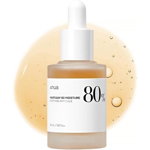 Anua Heartleaf 80% Soothing Ampoule 30ml Korean calming ampoule for sensitive, irritated, and dehydrated skin