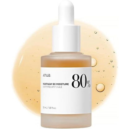 Anua Heartleaf 80% Soothing Ampoule 30ml Korean calming ampoule for sensitive, irritated, and dehydrated skin