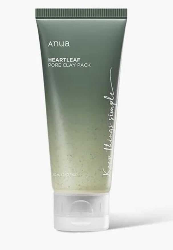 Image Alt Text:
Anua Heartleaf Pore Clay Pack 100ml Korean clay mask for deep pore cleansing and oil control