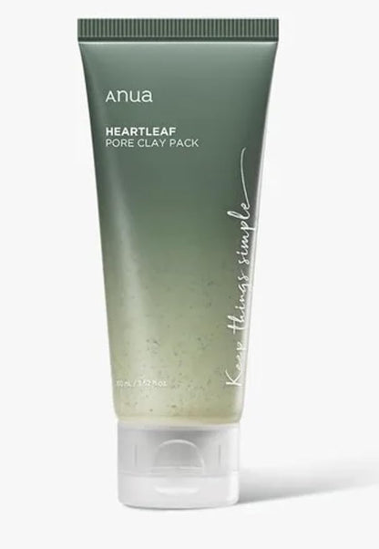 Image Alt Text:
Anua Heartleaf Pore Clay Pack 100ml Korean clay mask for deep pore cleansing and oil control