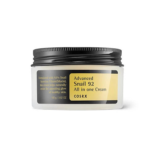 COSRX Advanced Snail 92 All In One Cream 100g

COSRX Snail 92 Cream

COSRX Advanced Snail 92 Moisturizer

COSRX Snail Mucin Face Cream

Korean Snail Mucin Moisturizer