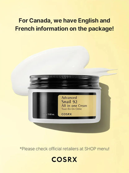 COSRX Advanced Snail 92 All In One Cream 100g