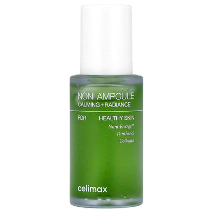Celimax Noni Ampoule Calming + Radiance 30ml Green Bottle for Skin Hydration and Radiance