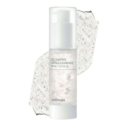 Celimax Oil Control Capsule Essence 30ml in a White Bottle with Oil-Control Capsules for Oily and Combination Skin