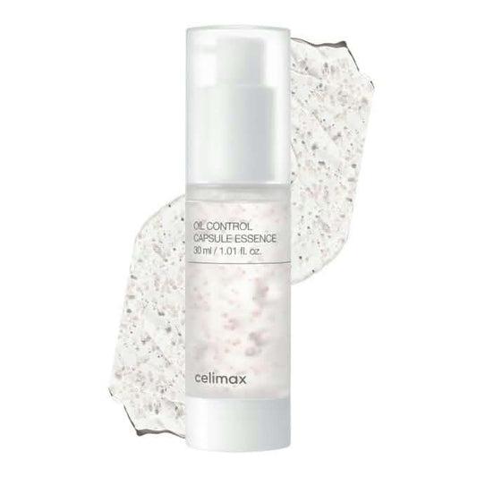 Celimax Oil Control Capsule Essence 30ml in a White Bottle with Oil-Control Capsules for Oily and Combination Skin