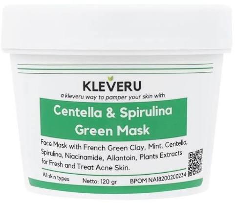 KLEVERU Centella & Spirulina Green Mask
KLEVERU Green Clay Mask
Centella Spirulina Face Mask
Pore Clarifying Clay Mask
Korean Green Clay Face Mask