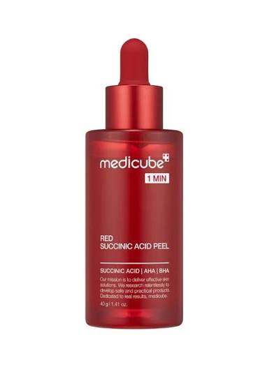MEDICUBE Red Acne Succinic Acid Peel 40g
Medicube Succinic Acid Peel
21% Acne Cleansing Booster
Korean Acne Exfoliating Treatment
Pore Clearing Acid Peel