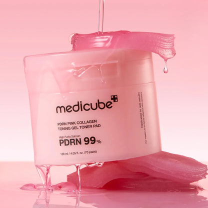 MEDICUBE – PDRN PINK COLLAGEN TONING GEL TONER PAD