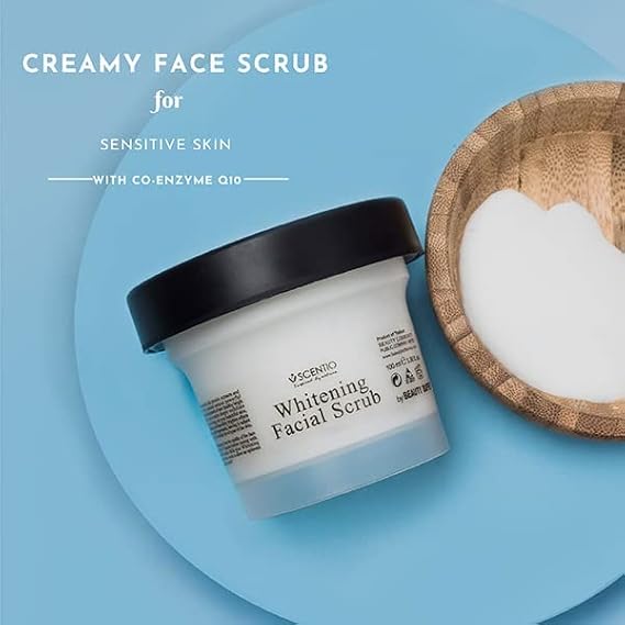Scentio Milk Plus Organic Whitening Facial Scrub, 100ml