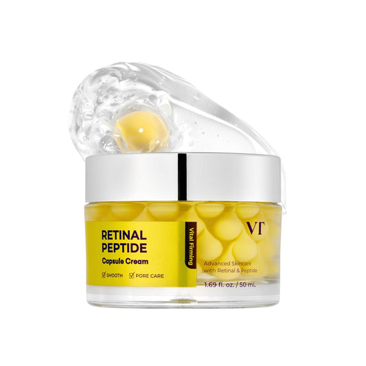 VT COSMETICS Retinal Peptide Capsule Cream

VT Retinal Peptide Cream

VT COSMETICS Retinal Cream

Retinal Anti-Aging Face Cream

Korean Retinal Peptide Cream