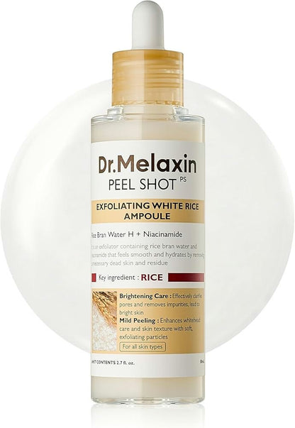 Dr. Melaxin Peel Shot PS Exfoliant Rice Ampoule 80ml