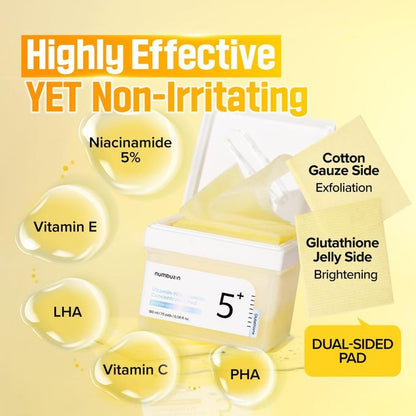 numbuzin No.5 Glutathione Vitamin Concentrated Toner Pads
