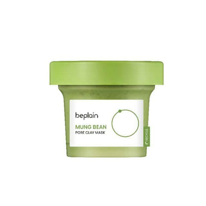beplain Mung Bean Pore Clay Mask in a Green Jar for Pore Cleansing and Oil Control